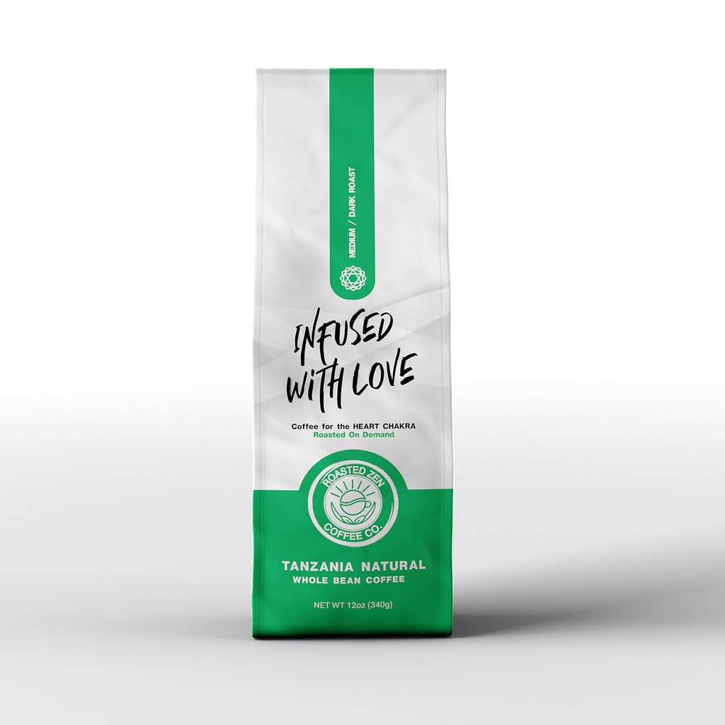 Infused with Love coffee product image supports the Heart Chakra