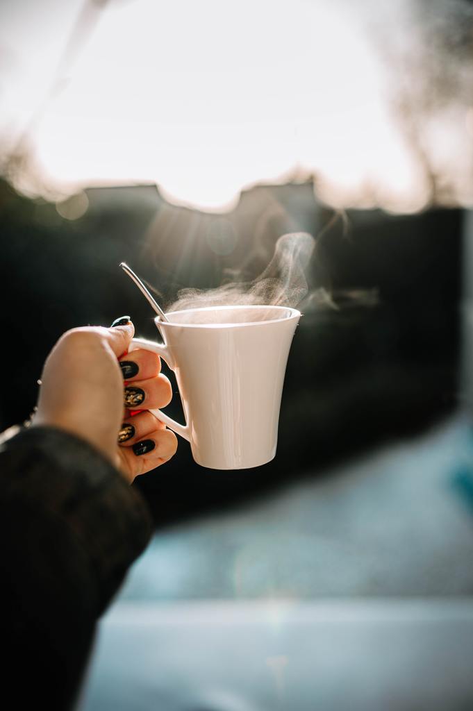 Coffee cup with steam coming out